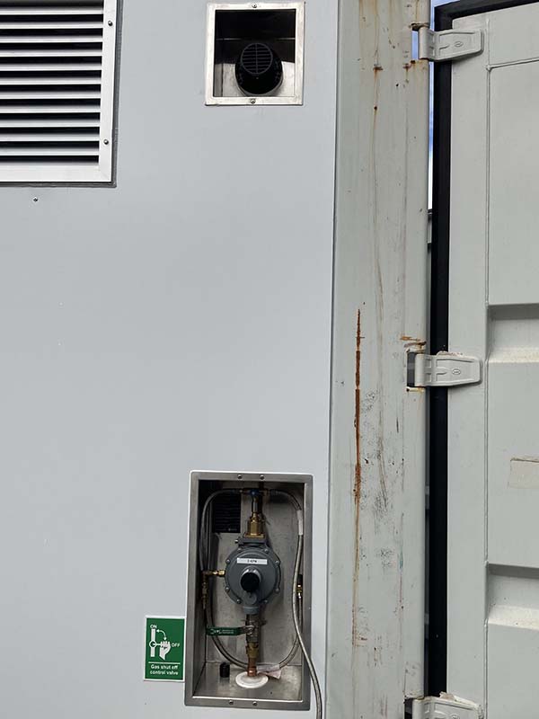gas regulator slam shut value container