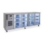 HC4UGS-4 door back bar fridge - Stainless