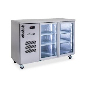 HC2UGS-2 door back bar fridge - Stainless